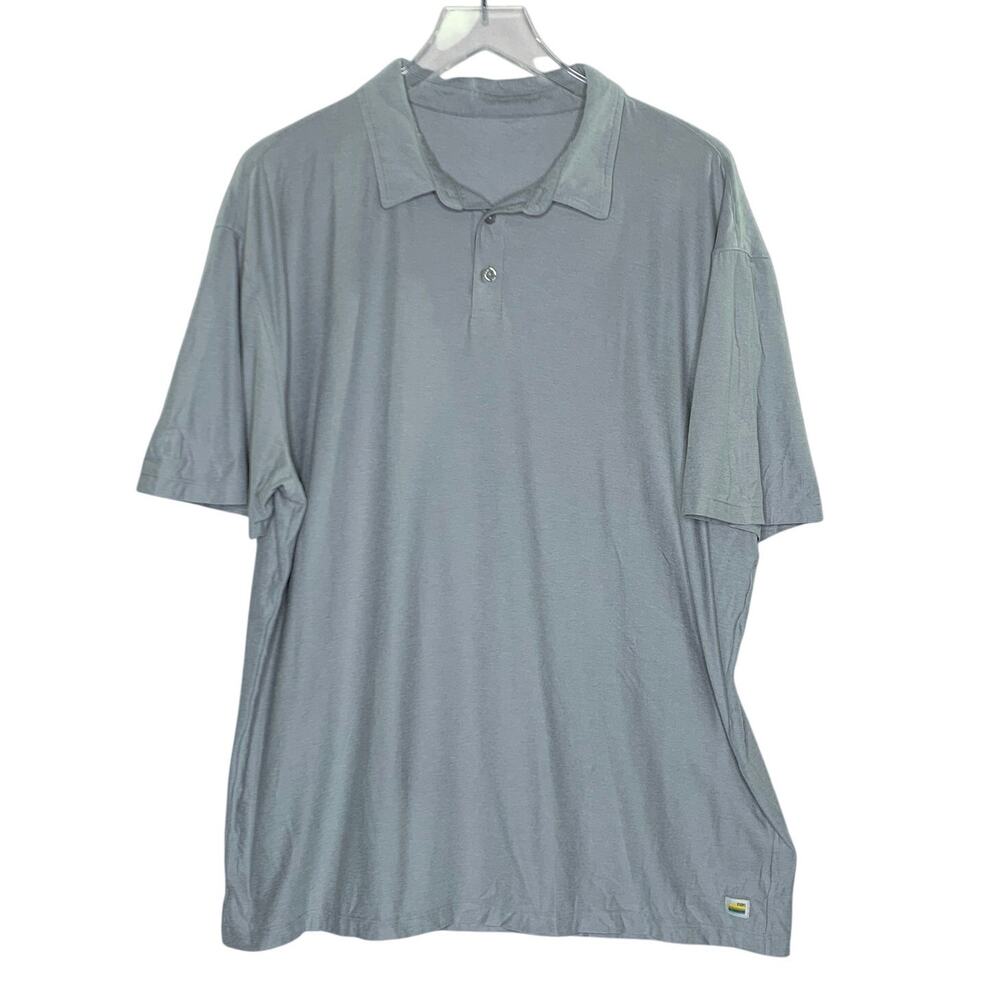 VUORI Mens Strato Tech Polo Shirt XL Blue Gray Comfort Soft Active